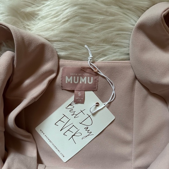 SHOW ME YOUR MUMU Eden Dress In Dusty Blush Stretch - Picture 6 of 6